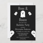 Boos en Booze Halloween Bachelor Party Kaart (Voorkant)