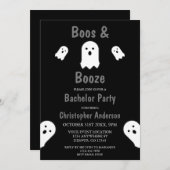 Boos en Booze Halloween Bachelor Party Kaart (Voorkant / Achterkant)
