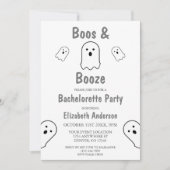Boos en Booze Halloween Bachelorette Party Kaart (Voorkant)