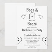 Boos en Booze Halloween Bachelorette Party Kaart (Voorkant / Achterkant)