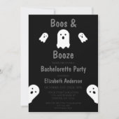 Boos en Booze Halloween Bachelorette Party Kaart (Voorkant)