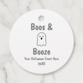 Boos en Booze Halloween Bedankjes Labels (Achterkant)