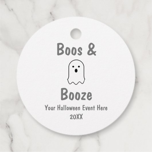 Boos en Booze Halloween Bedankjes Labels (Achterkant)