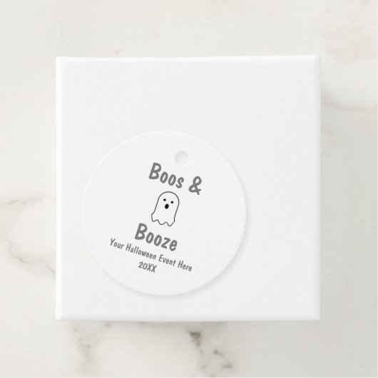 Boos en Booze Halloween Bedankjes Labels (In situ)