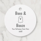 Boos en Booze Halloween Bedankjes Labels (Voorkant)