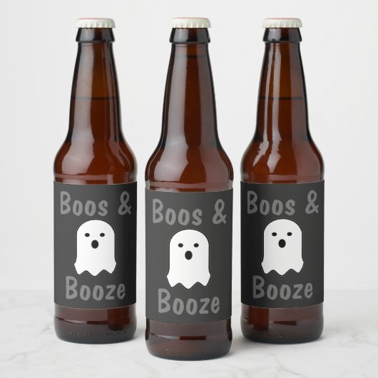 Boos en Booze Halloween Bier Etiket (Flessen)