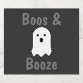 Boos en Booze Halloween Bier Etiket (Enkel label)