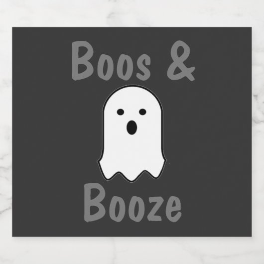 Boos en Booze Halloween Bier Etiket (Enkel label)