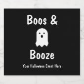 Boos en Booze Halloween Bier Etiket (Enkel label)