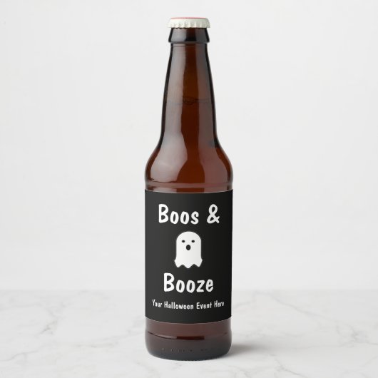 Boos en Booze Halloween Bier Etiket (Voorkant)