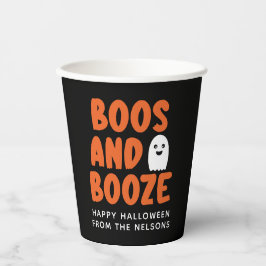 Boos en Booze Halloween Disposable Paper Cups Papieren Bekers