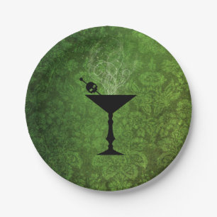 Boos en Booze Halloween Green Paper Borden Papieren Bordje