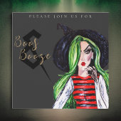 Boos en Booze Halloween Heksenfeest Uitnodiging