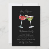 Boos en Booze Halloween Invitation Kaart (Voorkant)