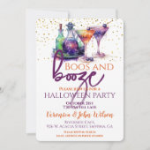 Boos en Booze Halloween Kaart (Voorkant)