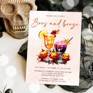 Boos en Booze Halloween Kaart