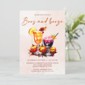 Boos en Booze Halloween Kaart (Staand voorkant)