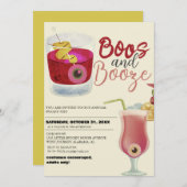 Boos en Booze  Halloween Kostuumfeest Kaart (Voorkant / Achterkant)