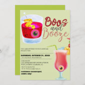 Boos en Booze  Halloween Kostuumfeest Kaart (Voorkant / Achterkant)