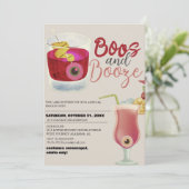 Boos en Booze  Halloween Kostuumfeest Kaart (Staand voorkant)