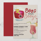 Boos en Booze  Halloween Kostuumfeest Kaart (Voorkant / Achterkant)