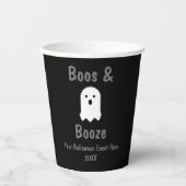 Boos en Booze Halloween Papieren Bekers (Voorkant)