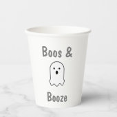 Boos en Booze Halloween Papieren Bekers (Voorkant)