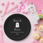 Boos en Booze Halloween Papieren Bordje (Feest)