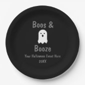 Boos en Booze Halloween Papieren Bordje (Voorkant)