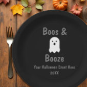 Boos en Booze Halloween Papieren Bordje