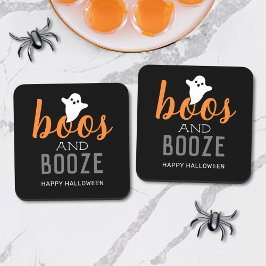 Boos en Booze Halloween Party Bier Onderzetter