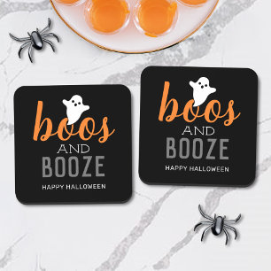Boos en Booze Halloween Party Bier Onderzetter