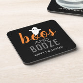 Boos en Booze Halloween Party Bier Onderzetter (Linkerzijde)
