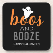 Boos en Booze Halloween Party Bier Onderzetter (Voorkant)