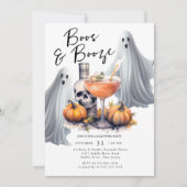 Boos en Booze Halloween Party Kaart (Voorkant)