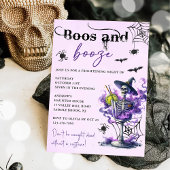 Boos en Booze Halloween Party Kaart