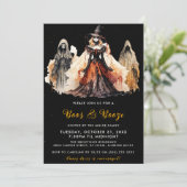 Boos en Booze Halloween Party Kaart (Staand voorkant)