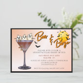 Boos en Booze Halloween Party Kaart (Staand voorkant)