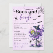 Boos en Booze Halloween Party Kaart (Voorkant)