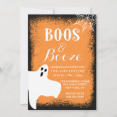 Boos en Booze Halloween Party Kaart (Voorkant)