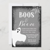 Boos en Booze Halloween Party Kaart (Voorkant)