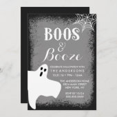 Boos en Booze Halloween Party Kaart (Voorkant / Achterkant)
