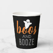 Boos en Booze Halloween Party Papieren Bekers (Achterkant)