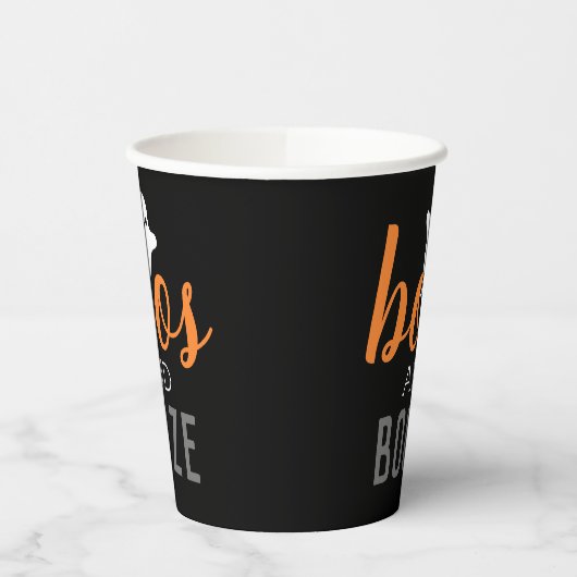 Boos en Booze Halloween Party Papieren Bekers (Links)