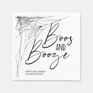 Boos en Booze Halloween Party Servet