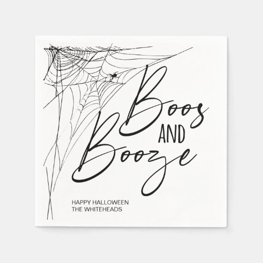 Boos en Booze Halloween Party Servet (Voorkant)