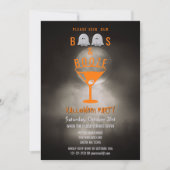 Boos en Booze Halloween Party Spooky Graveyard Kaart (Voorkant)
