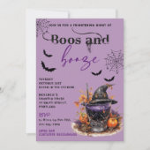 Boos En Booze Halloween Party Uitnodiging (Voorkant)