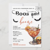 Boos En Booze Halloween Party Uitnodiging (Voorkant)