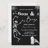 Boos En Booze Halloween Party Uitnodiging (Voorkant)